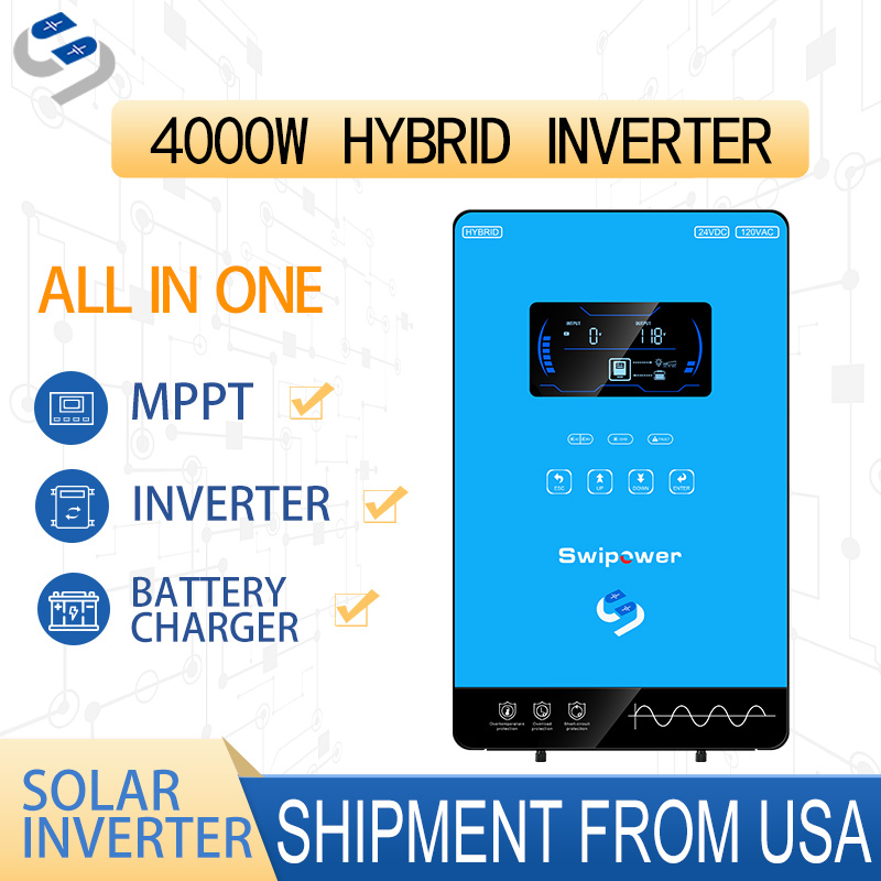 Pure Sine Wave Inverter - CNSWIPOWER อินเวอร์เตอร์พลังงานแสงอาทิตย์แบบไฮบริด 4500VA 24V 4000W แปลงไฟจาก