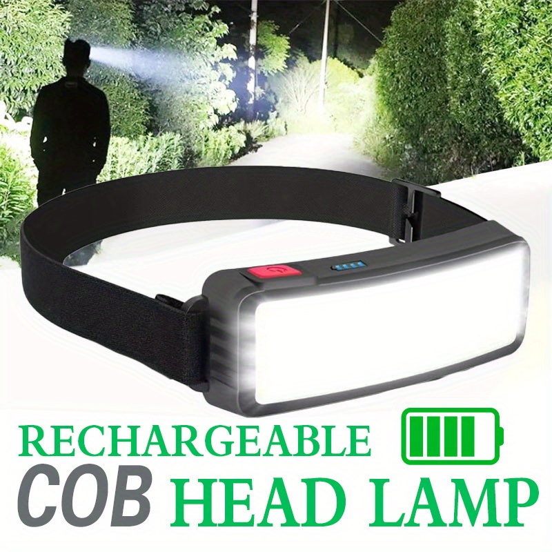 Renewable Energy Battery - ไฟฉายคาดศีรษะ LED แบบ COB อันทรงพลัง ชาร์จด้วย