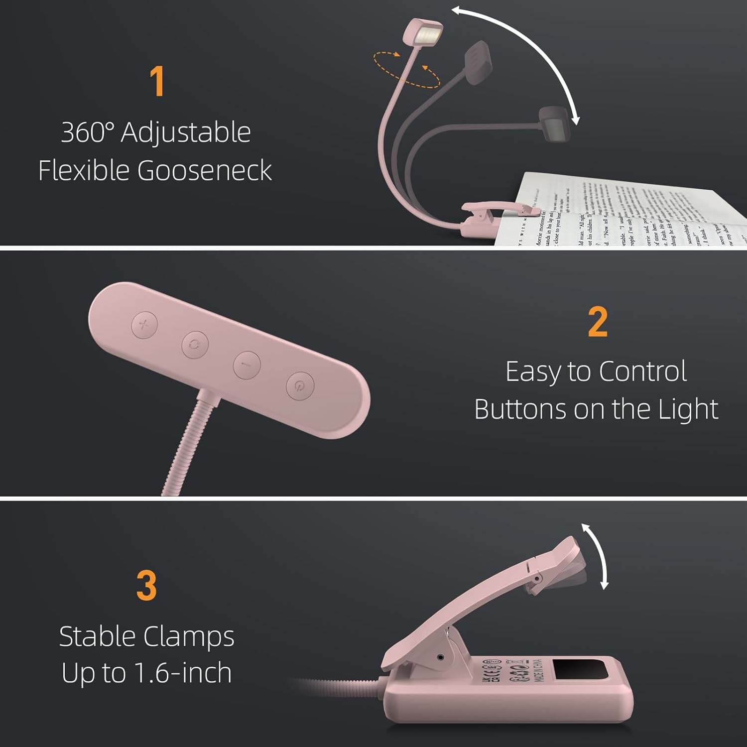 โคมไฟอ่านหนังสือแบบหนีบ สีดำ/ข - Renewable Energy Battery บทวิจารณ์และราคา