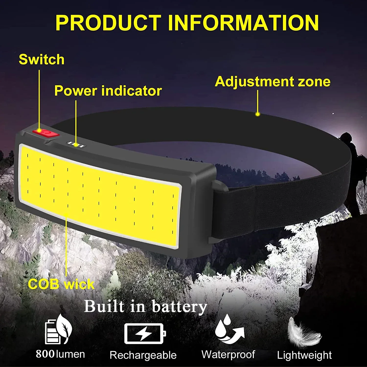 ไฟฉายคาดศีรษะ LED แบบ COB อันท - Renewable Energy Battery บทวิจารณ์และราคา